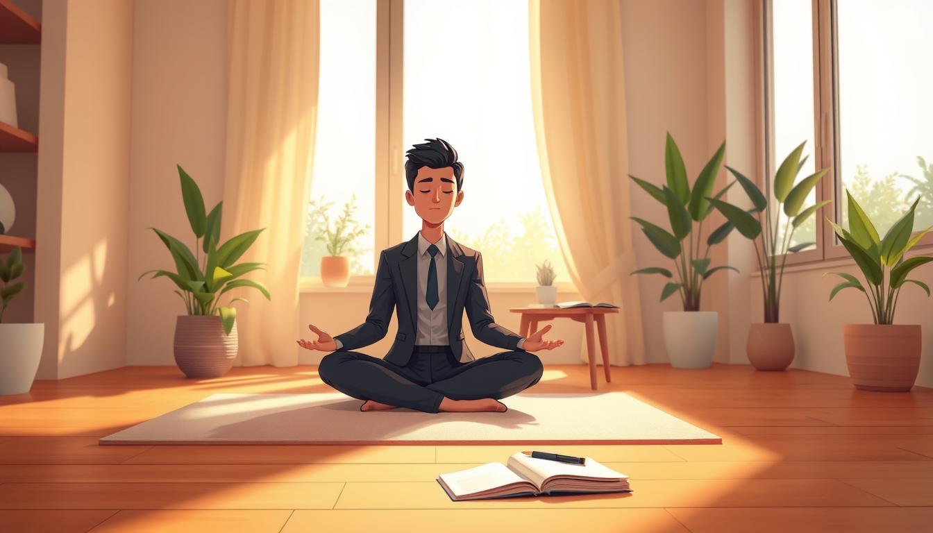 A calm, sunlit treatment room with plants and soft light, set up for a restorative session